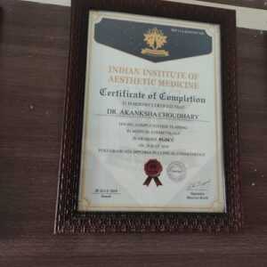 indian institute of aesthetic medicine certificate