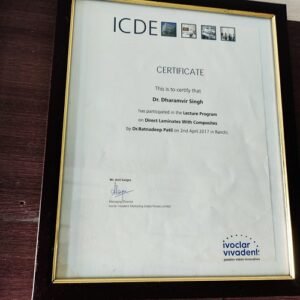 ICDE certificate